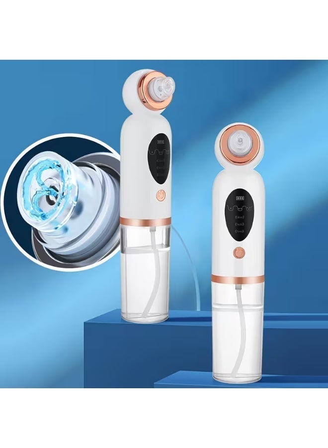 Electric Facial Oil Suction & Pore Cleaner Device, Blackhead Remover with Mini Water Bubble System, USB Rechargeable Deep Pore Cleaning Tool with Multiple Modes and Suction Heads - Image 1